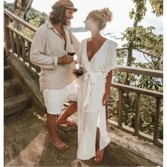 Hazel & Folk Melody Maxi Dress | White - Picture 3 of 7